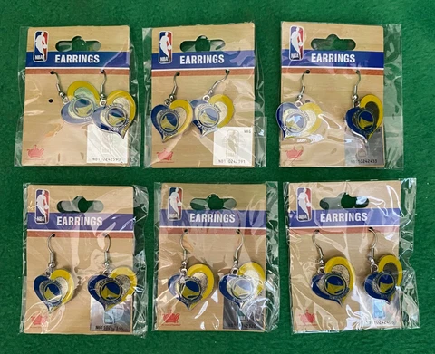 Lot of 6 NBA Golden State Warriors Ladies Dangle Earrings Cover