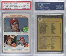 1973 O-Pee-Chee Steve Carlton Gaylord Perry Wilbur Wood #66 PSA 8 HOF
