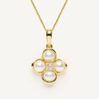 5A Baby Size Round 4mm White Pearl Pendant 14k Solid Yellow Gold