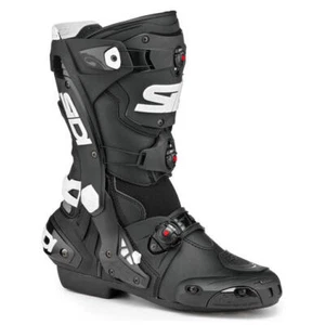 Sidi Rex Boot Tecno-3 Push Closure System Motorcycle Road Boot Black/White - Picture 1 of 5