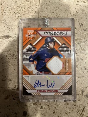 Ethan Wilson 2021 Panini Elite Extra Edition Prospect Materials RPA /99 - Image 1 of 2