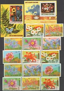 WB473 IMPERF,PERF 1977 GUINEA FIORI ECUATORIALI #A+B(1257-63)+BL(275-276) MNH - Foto 1 di 1