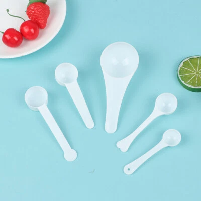 10Pcs 1g 3g 5g 10g Measuring Plastic Scoop Measuring Spoons Milk Spo>~E - Image 1 of 4