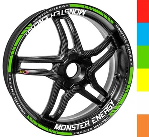 Monster Energy Motorcycle wheel sticker rim tape decal Graphics 17" both wheels - Picture 1 of 7