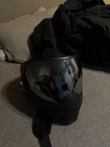 empire evs paintball used mask new silver mirror lens and red sunset lens used - Picture 1 of 7