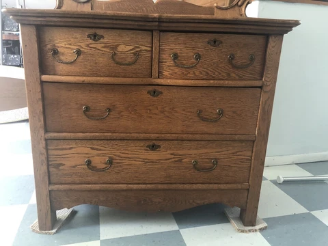 Antique Oak Dresser Cover