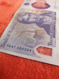  Bank Of England Polymer £20.00 Note  AK47.
