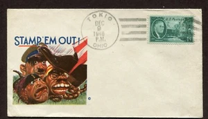 UNITED STATES 1948 COVER WITH ANTI-NAZI CACHET, CANC. "TOKYO/OHIO" UNADDRESSED - Picture 1 of 1