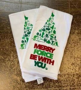 Disney Star Wars Navidad Toallas de Mano Merry Force Be With You Paquete de 2 16 x 26 - Imagen 1 de 2