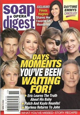 SOAP OPERA DIGEST April 13 2020 Days of Our Lives Finola Hughes Suzanne Rogers - Image 1 of 4