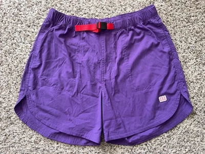 Topo Designs Shorts Womens Large Purple Belted 5" Nylon Blend Hiking Outdoors - Image 1 of 4