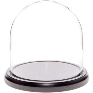 Cúpula de exhibición de vidrio Plymor de 5,5" x 5,5" (base de madera MDF negra) - Imagen 1 de 1