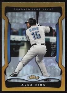 2009 Finest Refractors Gold #/50 Alex Rios #70 Toronto Blue Jays - Picture 1 of 2