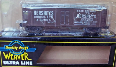 REFRIGERADOR LATERAL WEAVER O SCALE ULTRA LINE HERSHEYS MADERA CHOCOLATE 3 RIELES Foto 1 de 4