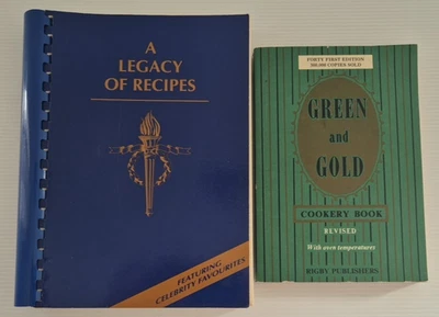Vintage Cookbook Bundle Green & Gold & A Legacy Of Recipes  Adelaide South Aus - image 1 of 4