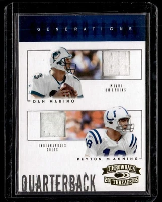 2005 Donruss Throwback Threads Generations 双球衣 Dan Marino/Payton Manning — 第 1/2 张图片