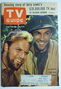 North Texas June 15 1963 TV Guide COMBAT Vic Morrow Rick Jason Jerry Lewis - Picture 1 of 2
