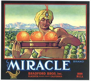 *Original* MIRACLE Genie Magic Lamp Placentia Bradford Orange Label NOT A COPY! - Picture 1 of 1