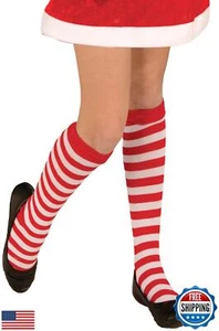 Forum Novelties unisex child Novelty Candy Cane Striped Christmas Socks Costu - Picture 1 of 3