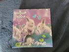 Ceaco Kids100 Piece Puzzle "Furry Friends" Glitter Bunny Rabbits Size 13" X 13" 
