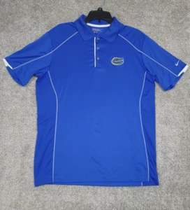 Nike Florida Gators Large Blue Golf Tour Performance Dri Fit Golf Polo Shirt - Picture 1 of 8
