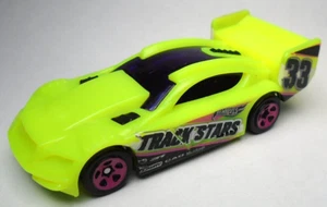 2012 HOT WHEELS TIME TRACKER 33 TRACK STARS GREEN YELLOW DIECAST 2 7/8" RACE CAR - Picture 1 of 6