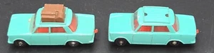 Vintage 1965 Lesney Matchbox #56 Fiat 1500 England w Roof Luggage - one Without - Picture 1 of 2