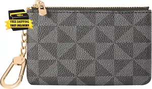 Leather Coin Purse for Women with Keychain Small Zipper Change Purse Coin Pouch - Picture 1 of 6