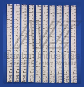 10-Pack Rulers 10 inch/25.4 cm 4ths/5ths Increments Easy Read - Cardstock - NEW - Picture 1 of 3