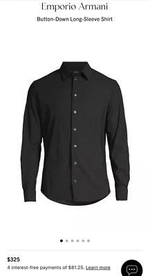 Camisa Emporio Armani Abotonada Manga Larga Nueva Talla Grande Foto 1 de 4