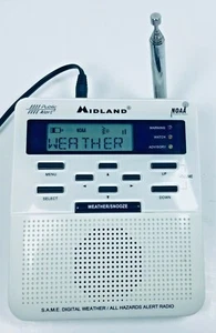 Midland S.A.M.E. Digital Weather/Hazard Alert Monitor MODEL WR-100 Public Alert - Picture 1 of 8