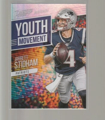 JARRETT STIDHAM RC 2020 20 PRESTIGE YOUTH MOVEMENT INSERT #YM-JS PATRIOTS SP - Image 1 of 2
