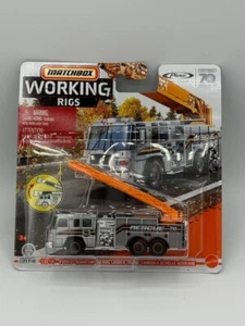 MATCHBOX WORKING RIGS 2023 PIERCE QUANTUM FIRE TRUCK RESCUE AERIAL LADDER 70TH - Picture 1 of 1