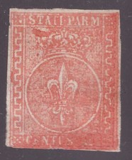 Parma 1853, 15 centesimi vermiglio (certificato Diena)  -CD97