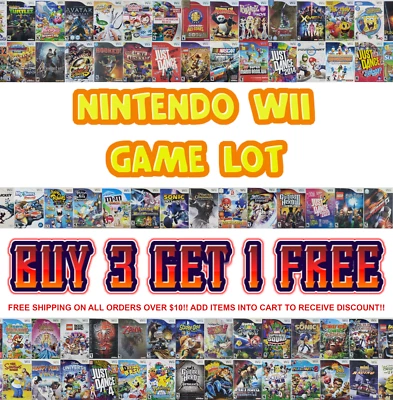Nintendo Wii Game Lot | Buy 3 Get 1 Free | Free Ship $25+ | Resurfaced - Image 1 of 4