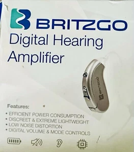 Britzgo Digital Hearing Amplifier BHA-220 Mild- Moderate 4 Channels NEW IN BOX - Picture 1 of 5