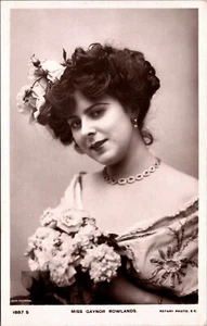 MISS GAYNOR ROWLANDS : ENGLISH STAGE ACTRESS; SINGER, AND DANCER : RPPC :  c1906 - Picture 1 of 2