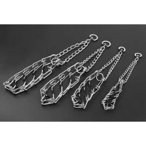 Pet Dog Training Prong-Pinch Adjustable Metal Steel Chain UK Choke Spike Collar - Picture 1 of 15
