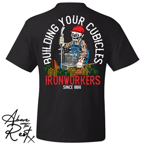 IRONWORKER T-SHIRT | WELDER T-SHIRT| BLUE COLLAR T-SHIRT| IRONWORKER GEAR | - Picture 1 of 2