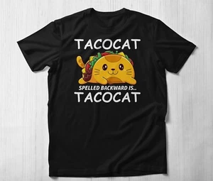 Love Cat And Taco Cute Cats Tshirt Tacocat Spelled Backward Is Tacocat Cat Gift - Picture 1 of 5