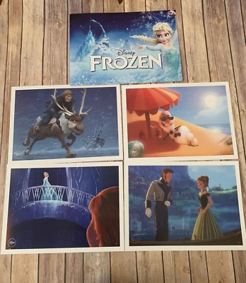 Disney Store 2014 4 litografías conmemorativas de Frozen con carpeta Foto 1 de 3