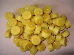 Luces de té 100% cera de abeja vela de té abejas cera votivo velas tocones - Imagen 1 de 2