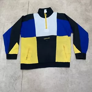 Adidas Vintage Multi Colored 1/4 Zip Shell Pullover Size XL 80s - Picture 1 of 9