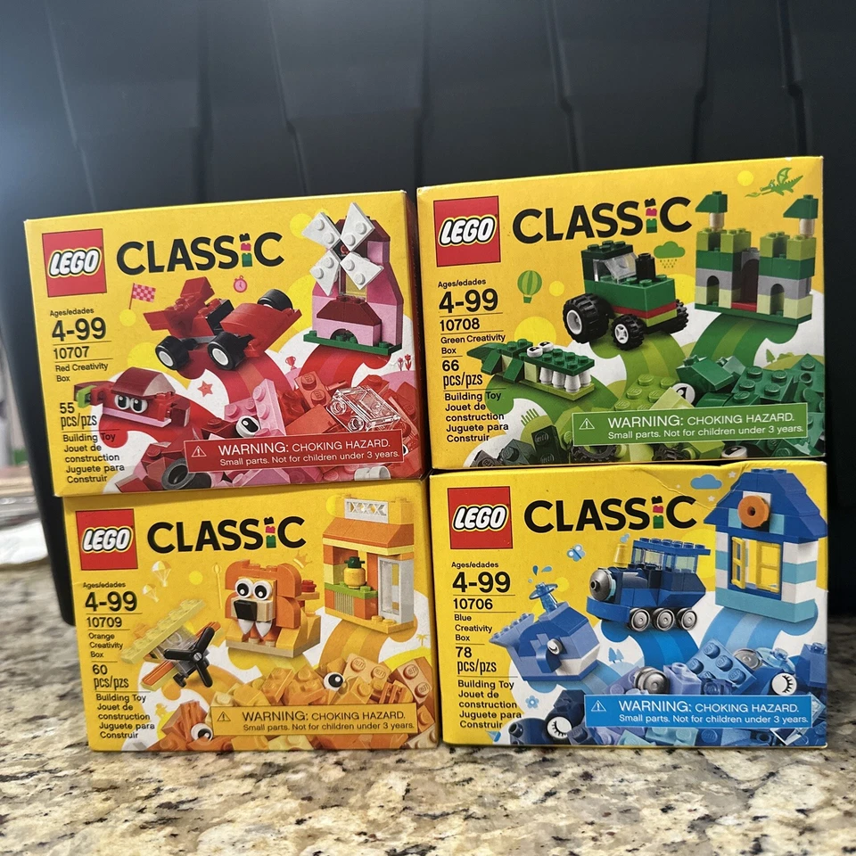 Sealed Lego Classic LOT 10706 10707 10708 10709 Creativity Box 4 Bricks - Image 1 of 4