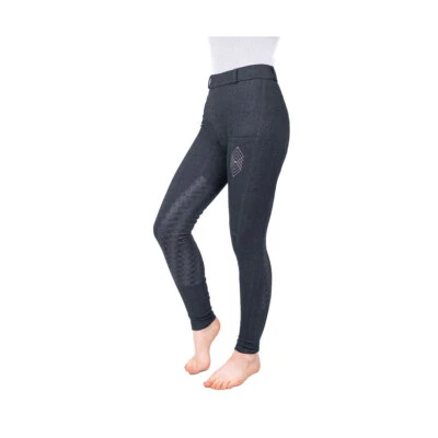 Hy Equestrian Jesmond Jewel Denim Look Strumpfhosen Kinder & Jugendliche Denim Reiten Leggings
