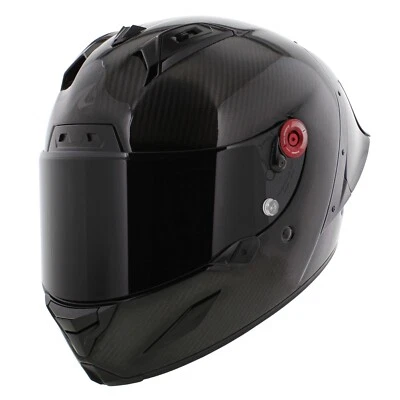 Shark Aeron GP Completo Carbono Sólido Brillo Negro, Casco de Motocicleta Cara Completa, ¡NUEVO! Foto 1 de 4
