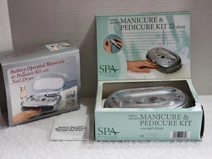 NEW SPA ESSENTIALS BATTERY OPERATED MANICURE & PEDICURE KIT W/ NAIL DRYER - Picture 1 of 9