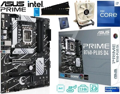 PC Aufrüstkit Intel Core i7-14700 bis 64GB DDR4 mit TPM 2.0 ASUS B760-Plus - Bild 1 von 4