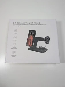 Wireless Charger iPhone Charging Station: 3 in 1 Charger Stand Multiple Device - Photo 1 sur 2