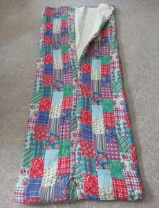 Vintage Quilt Snug Sack Wearable Sleeping Bag Lounge Blanket  Patchwork Floral - Picture 1 of 17